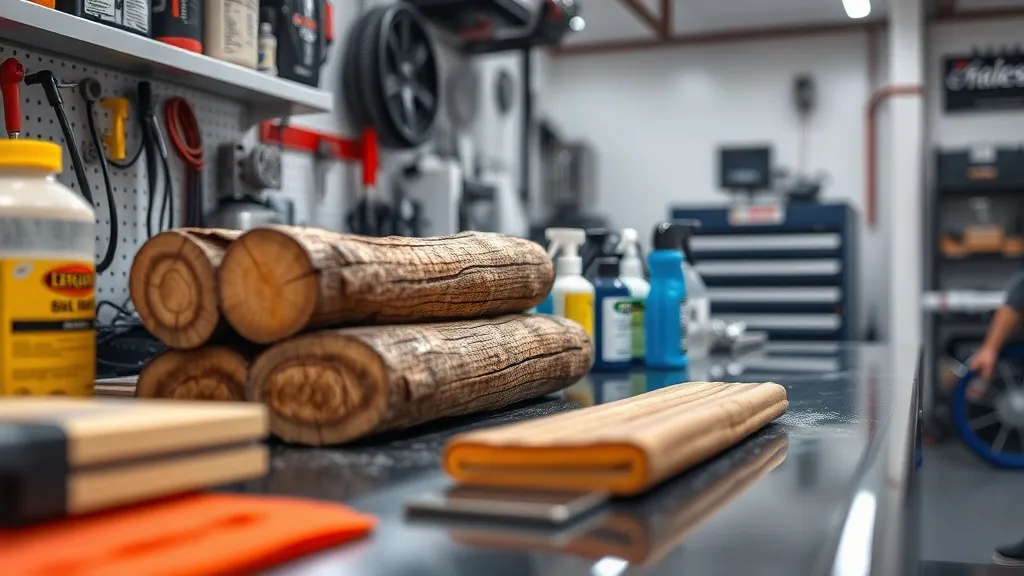 High-resolution close-up of a professional detailing worksta
